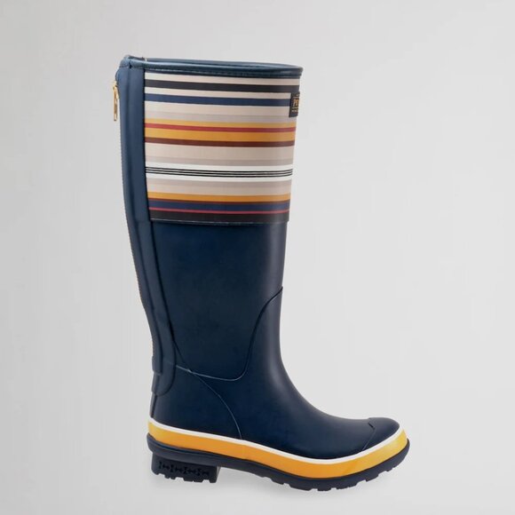 NEW PENDLETON Bridger Striped Tall Rain Boots FOR women in navy 7254j2 - Picture 8 of 14